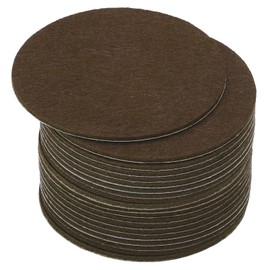 PATIKIL 3 Inch Diameter Lamp Base Felt, 20Pack 2mm Thickness Round Soft Adhesive Non-Slip Anti-Scratch Backed Felt for Lamp Furniture DIY Craft, Coffee
