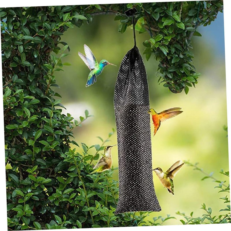 CIYODO 8Pcs Hanging Mesh Bird Feeder Bags Durable Drawstring Net