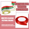 4 Rolls Christmas Satin Ribbon Set,Red, Green, Gold,Silver Ribbon Satin,Ribbons