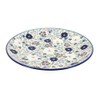 Blue Rose Polish Pottery - Gray Carnival Dinner Plate -