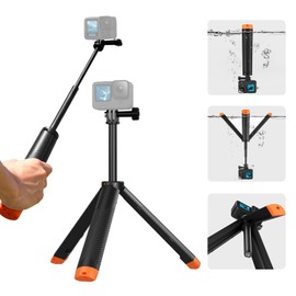 Floating Hand Grip for GoPr,Selfie Stick Floating Hand Grip Tripod Waterproof Extendable Selfie Monopod for GoPro Hero 13, 12, 11, 10, 9, 8, 7, 6, 5, 4, 3, 3,DJI OSMO,Insta360 and Most Action Camera