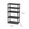 IRIS USA 5-Shelf Heavy Duty Plastic Storage Shelves, 500lb Capacity,