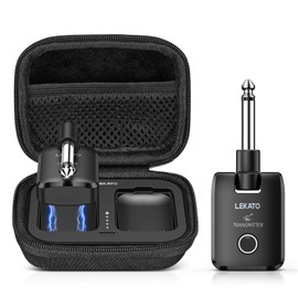 LEKATO 2.4 GHz Wireless Guitar System with Magnetic Charging Case