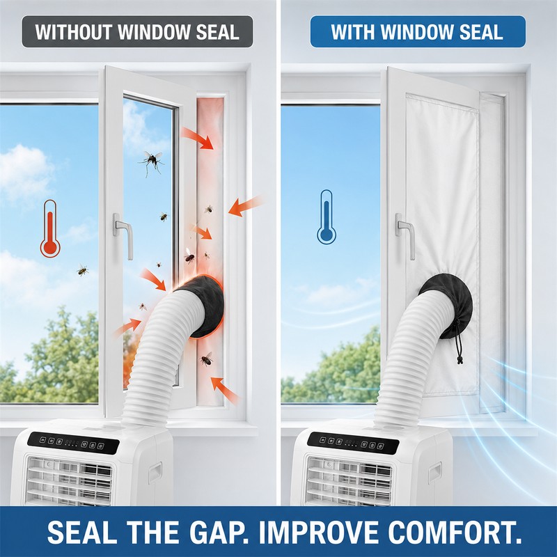 Waterproof Portable AC Window Seal Kit for Tilt Windows