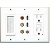 RiteAV - (3 Gang) 15A GFCI Outlet Mesh-Brush 2 HDMI