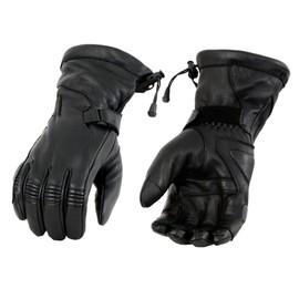 Milwaukee Leather MG7518 Men's Black Deerskin Gauntlet Motorcycle Hand Gloves w/i-Touch Screen Compatibility - X-Large