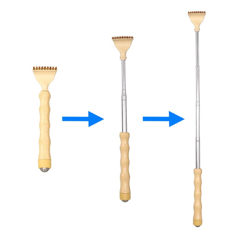 MUXIANG Bamboo Back Scratcher for Easy to Reach Itch Point