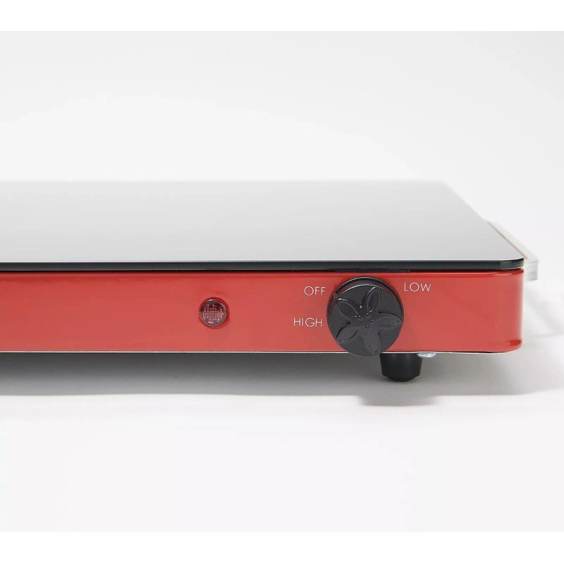 TEMPTATIONS Temp-tations K51753: 23"x17" Electric Warming Tray - Red