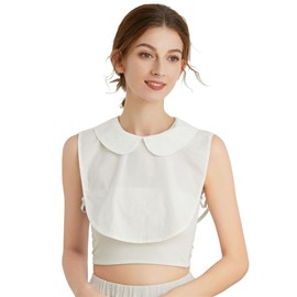 SUZALA Collar Insert Women's Removable Half Shirt Blouse Blouse Collar Fake Collar Detachable Collar for Women Girls, Classic white