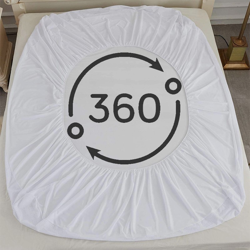 ZZZMRH New Waterproof Terry Towel Mattress Protector Cover 12" Fitted