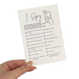 I Spy Camera Wedding Day Game | Capture missed moments | Weding Favour | Fun Wedding addition | Pack of 10