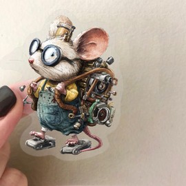 APAREAL Vintage Punk Animal Stickers Pack of 50 Graffiti Funny Stickers for Laptop MacBook Suitcase Bicycle Skateboard Car Motorcycle Scrapbooking Snowboard Waterproof Transparent PET Stickers