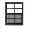Shed Window 18x23 Brown Flush - Vertical Slider with Built-in