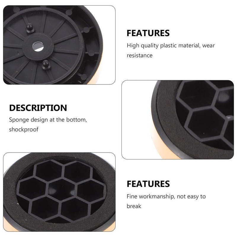 Ciieeo 12pcs 57x13mm Amplifier Foot Pad Anti-Vibration Stand Insulator Speaker