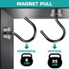 10Pack Black Magnetic Hook, 25LBS Heavy Duty Strong Neodymium Magnetic