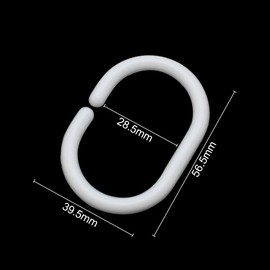 Shower Curtain Rings Shower Rings Plastic White Curtain Rings Open Shower Curtain Hooks Rings Hanging Rings Curtain Hooks Rings in C Shape Pack of 36