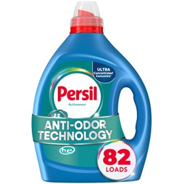 Persil Activewear Clean Laundry Detergent Liquid, 82.5 Fl Oz, 82 Loads, Ultra Concentrated Laundry Soap, Helps Fight Stains & Odor, HE Safe