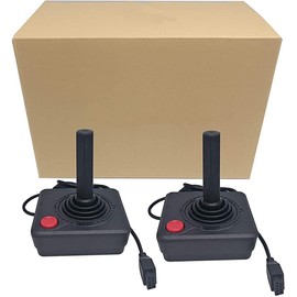 CHILDMORY Controller 2pcs Black Retro Classic Gamepad Joysticks for Atari 2600 System Console