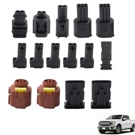 15Pcs Electrical Tuner Harness Plug Kit Compatible with Ford F150 F250 F350 F450 F550 F650 F750 2018 2019 2020, Connector Sockets Terminals Replacement