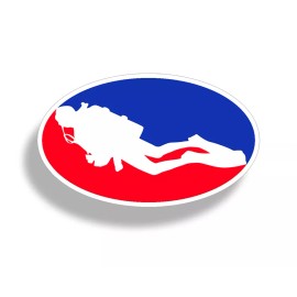 Real Sticky Major League Scuba Diving Sticker Diver Down Dive Cup Car Vehicle Window Bumper