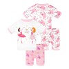 DAUGHTER QUEEN Girls Ballerina Pajamas Set Short Sleeve Pjs for
