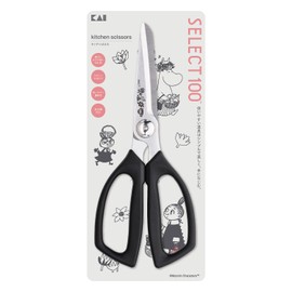 Kai DH3202 Kitchen Scissors, Moomin, Dishwasher-Safe, Black, SELECT100 x Moomin