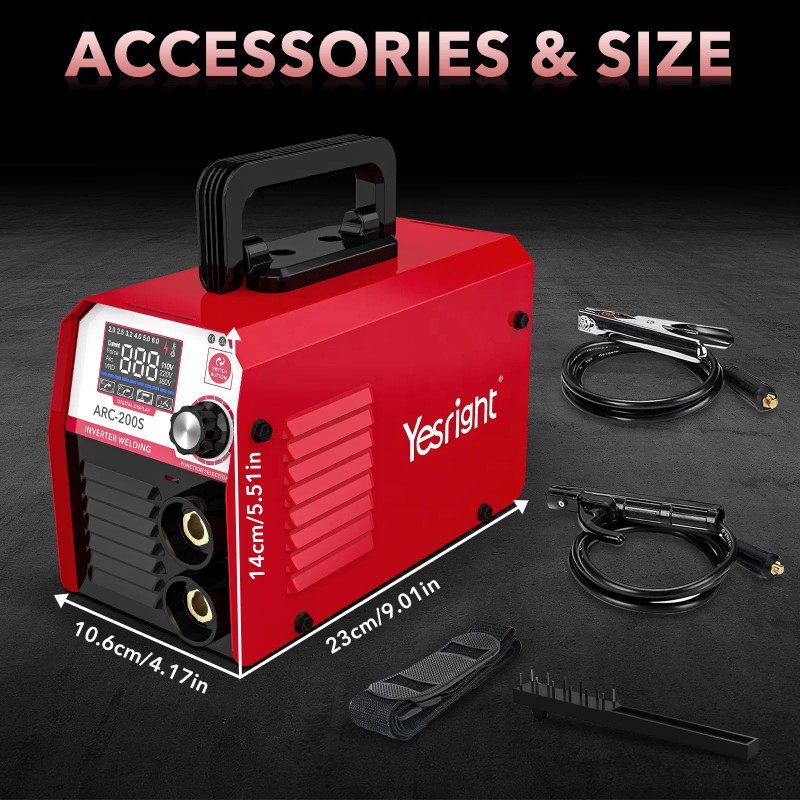 TRQ Portable MMA200S Welding Machine Stainless Steel Handheld Welder DC
