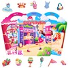 JoyCat Reusable Dress Up Sticker Books, 3-Pack, City Seaside Dreams