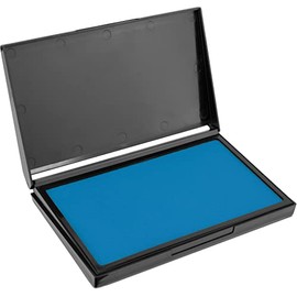 MaxMark Large Premium Sky Blue Ink Stamp Pad - 3.5" x 6.25" - Quality Felt Pad