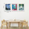 MUWAK Framed Black Cat Canvas Wall Art Set of 3
