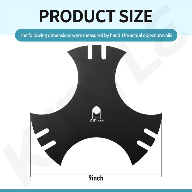 2 Pack 71-85716 3-Point Edger Blade (9" Length 1/2" Center