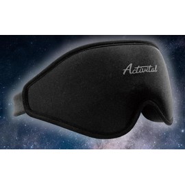 Activital Sleep Gift Eye Mask with Storage Bag, 3D Shape, Blindfold, Sleep Restless, 99.99% Light Shade, Breathable, No Pressure, Soft, Silk Texture, Memory Foam, Size Adjustable, Lightweight, Perfect for Travel/Business Trips/Naps