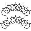ASelected 50 Pack 38mm Curtain Hanging Rings Metal Black Curtain