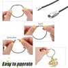 Tuanse 200 Pcs Wire Keychain Cable Stainless Steel Wire Ring