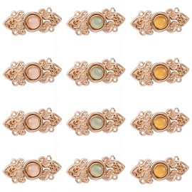 Tucireat Metal Cardigan Clip 18 Pieces Gold Tone Pullover Clip Scarf Clips Vintage Pullover Clips for Women Girls Cardigan Clips Cheongsam Buttons Cape Closure Cardigan Clips, Metal