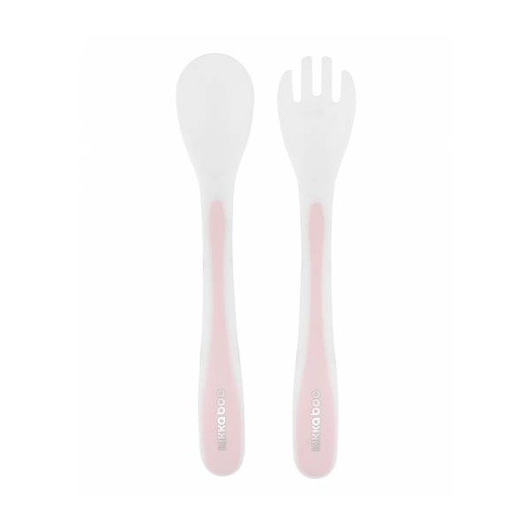 KIKKA BOO SPOON FORK SET PINK