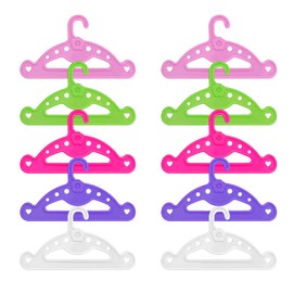 Doll Clothes Hangers, Pack of 10 Clothes Hangers for Baby Born, Born Clothes Hangers, Non-Slip Dolls Hangers, Mini Clothes Hangers