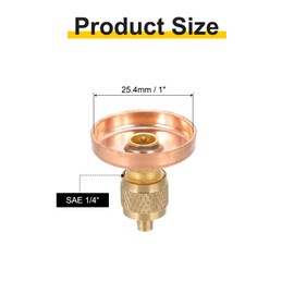 PATIKIL 1/4" SAE Service Access Valve, 1" ID Copper Pipe End Cap with Valve Core Remover for Vacuum System Refrigerator HVAC Refrigeration, 1 Pack