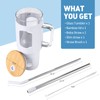 WINSA Glass Tumbler with Straw and Lid, 40 oz glass