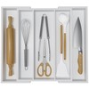 WUSHIZHUHUN Utensil Organizer for Kitchen Drawers - Bamboo Silverware Tray