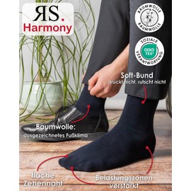 RS. Harmony Socks Plain Colours for Men, A: Black-12 Pairs
