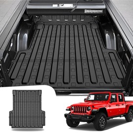 AOMSAZTO Truck Bed Mat for 2020-2024 Jeep Gladiator JT All Weather Protection Anti-Slip TPE Trunk Bed Liner for 2020 2021 2022 2023 2024 Jeep Gladiator Accessories