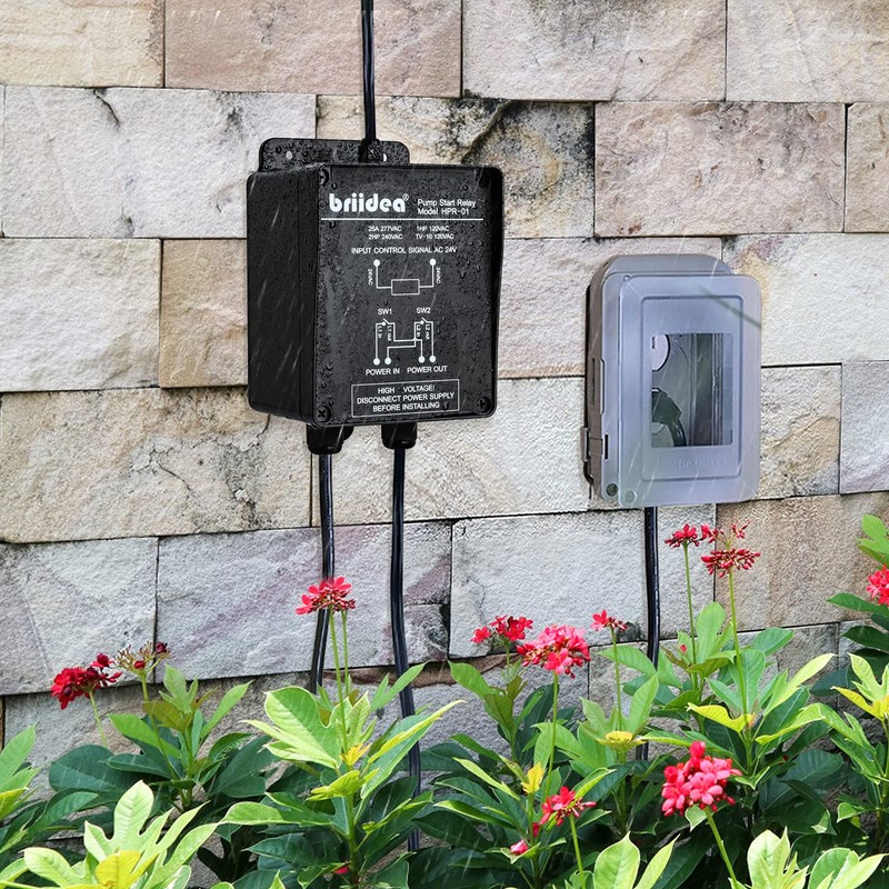 Briidea Pump Start Relay Sprinkler System 1-2 HP at 120/240V