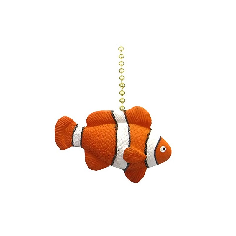 Clown Fish Tropical Reef Ceiling Fan Light Pull