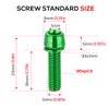 CNC Bike Stem Bolts，Stem Bolts for BMX/MTB/Road Bike with Washers,Green