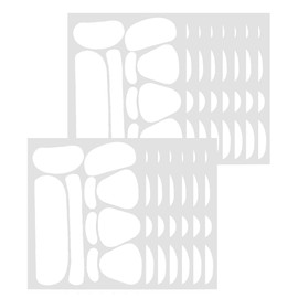 150 Stück Gesichtsfalten Entferner Streifen, Anti Falten Pflaster, Zornesfalte Pflaster, Gesichtsfalten Pflaster zum Glätten von Augen Mund oder für Gesicht - Wiederverwendbare (15 Blätter)