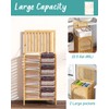 Laundry Hamper, 22.5 Gallon (85L) Bamboo Wood Clothes Laundry Basket
