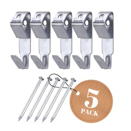 Performore 5 Pack of Heavy Duty Picture Hanger Hooks with Nails, 100lbs Frame Hooks Kit Mirror Hanging Hardware for Home Office Decoration