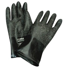 North Safety B324R/10 Honeywell North Butyl Gloves unsupported, Rough Grip 14"/32 mil, Size 10