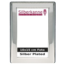 SILBERKANNE Frankfurt Picture Frame 10 x 15 cm Photos Premium Silver Plated Elegant Silver-Plated in Top Workmanship